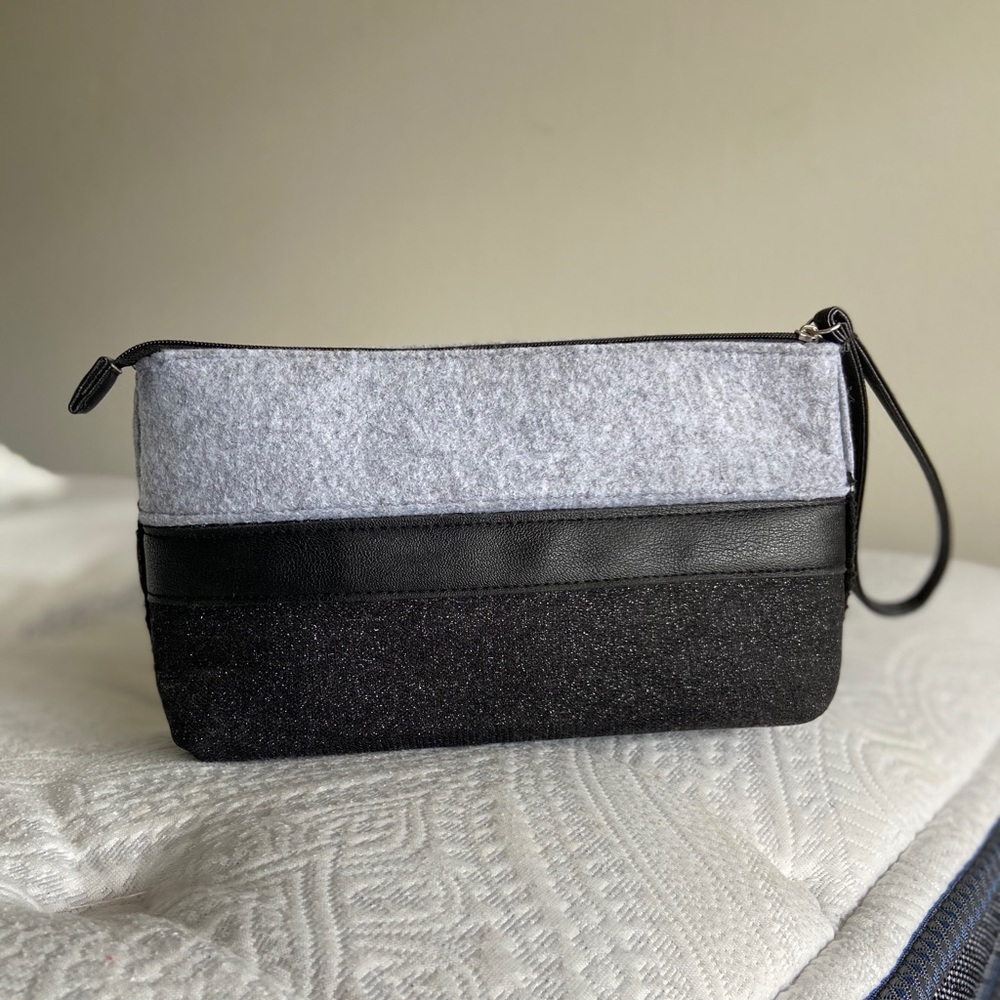Sparkly Black and Grey Clutch